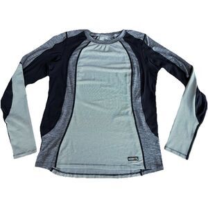 Kerrits First Pass Base Layer Shirt Small Gray Black Equestrian Kwikwarm